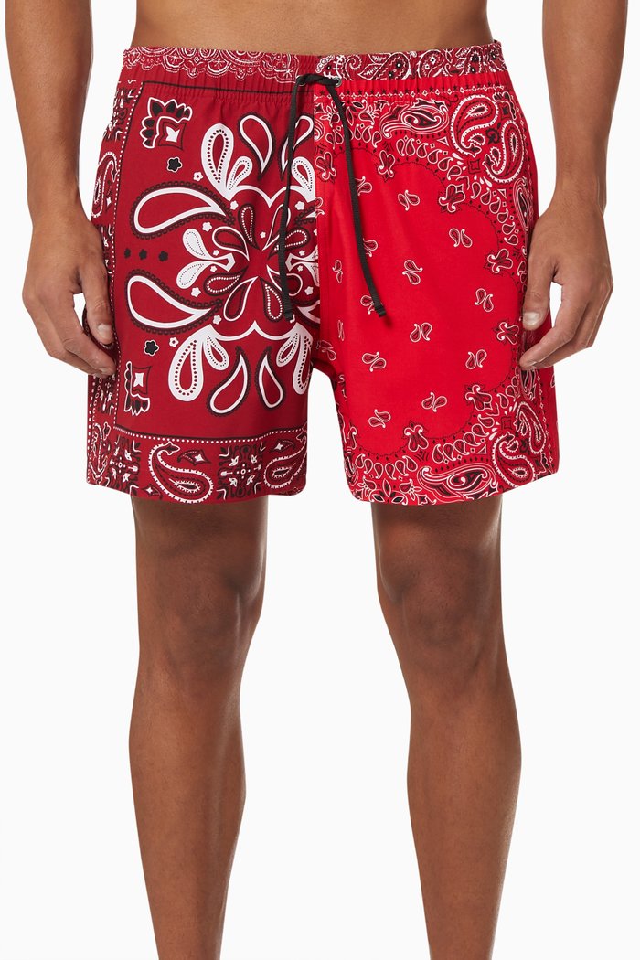 

Bandana Swim Trunks, Red