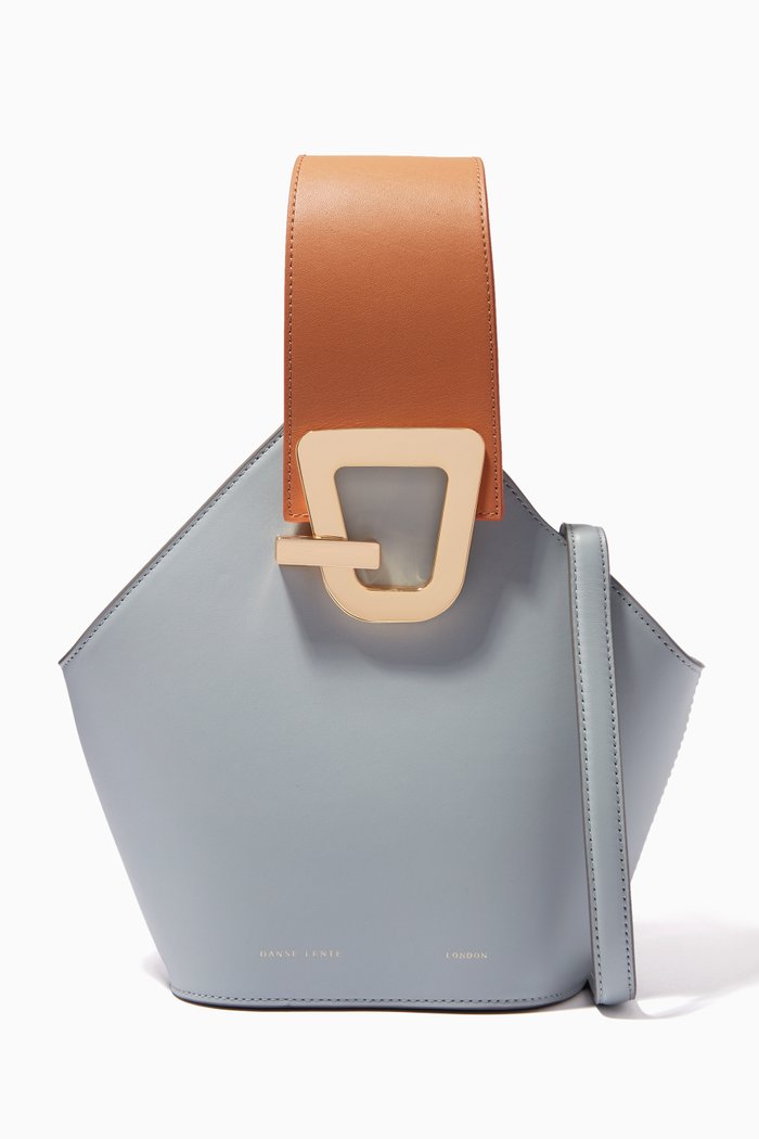 Mini Johnny Shoulder Bag in Leather, Blue