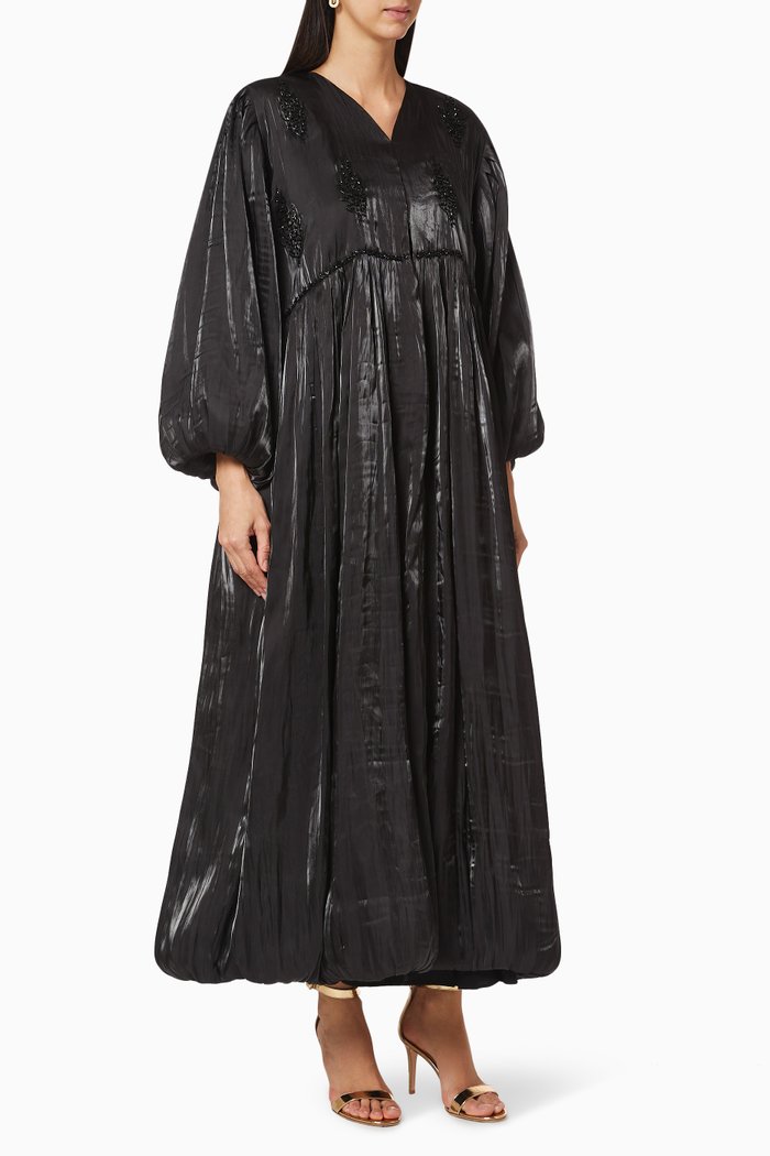 

Beaded Embellished Abaya, Black