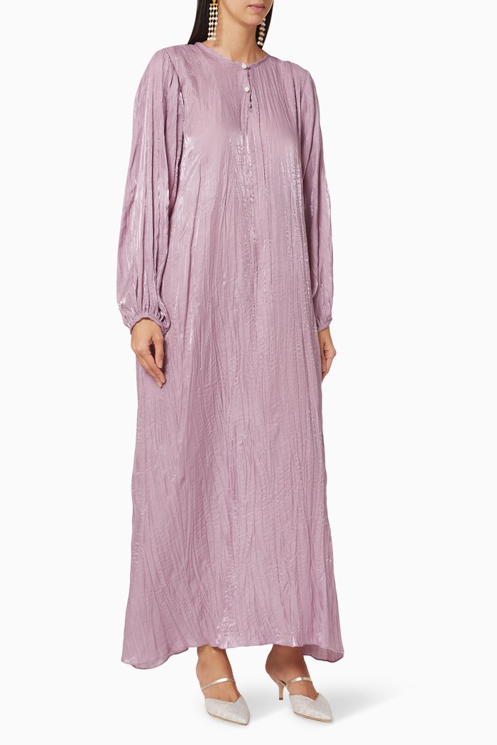 Alice Pleated Kaftan, Pink
