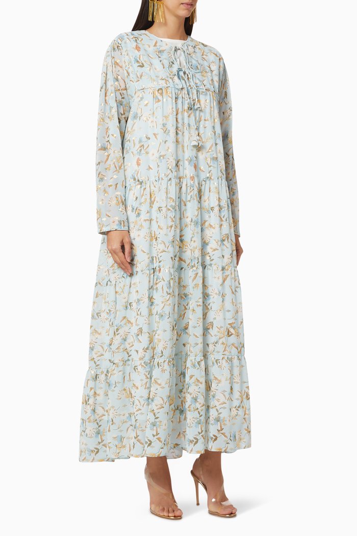 

Dahlia Floral Kaftan Set, Multicolour