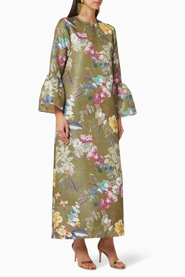 

Leila Floral Kaftan, Green