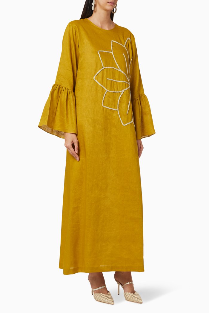 

Camelia Floral Mai Kaftan, Yellow