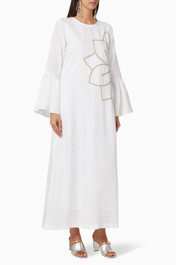 

Camelia Floral Mai Kaftan, White