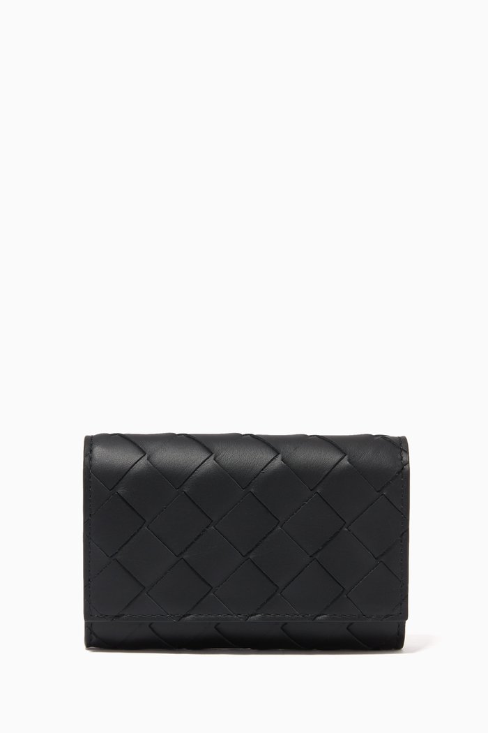 

Key Ring Case in Intrecciato Nappa, Black