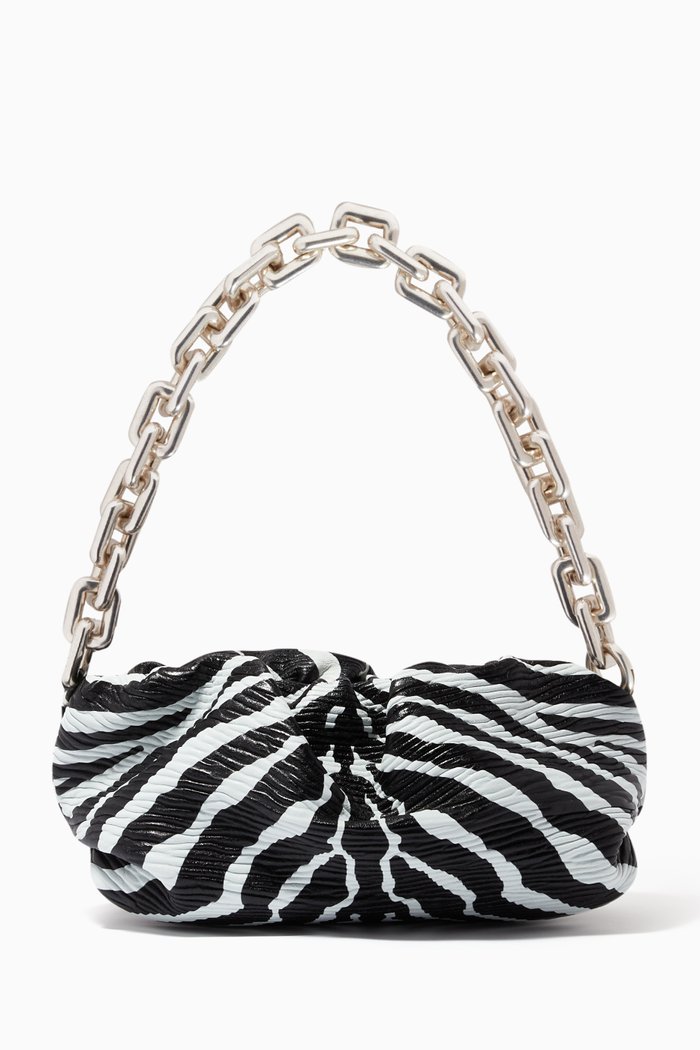 

The Chain Pouch in Zebra Print Nappa, Multicolour