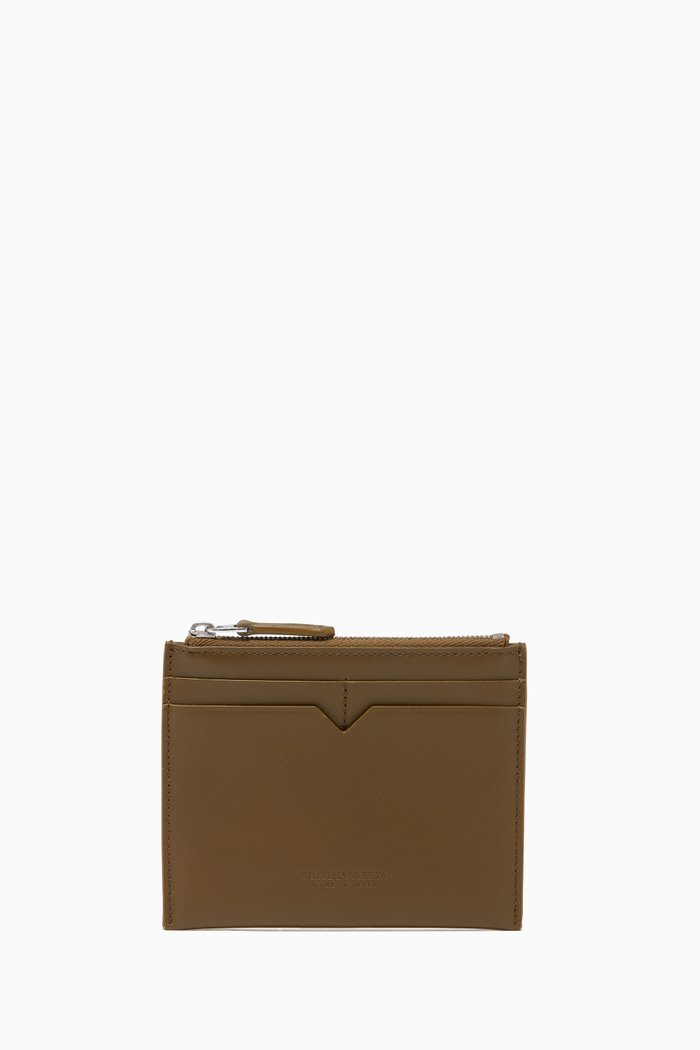 Card Case in French Calfskin, Brown