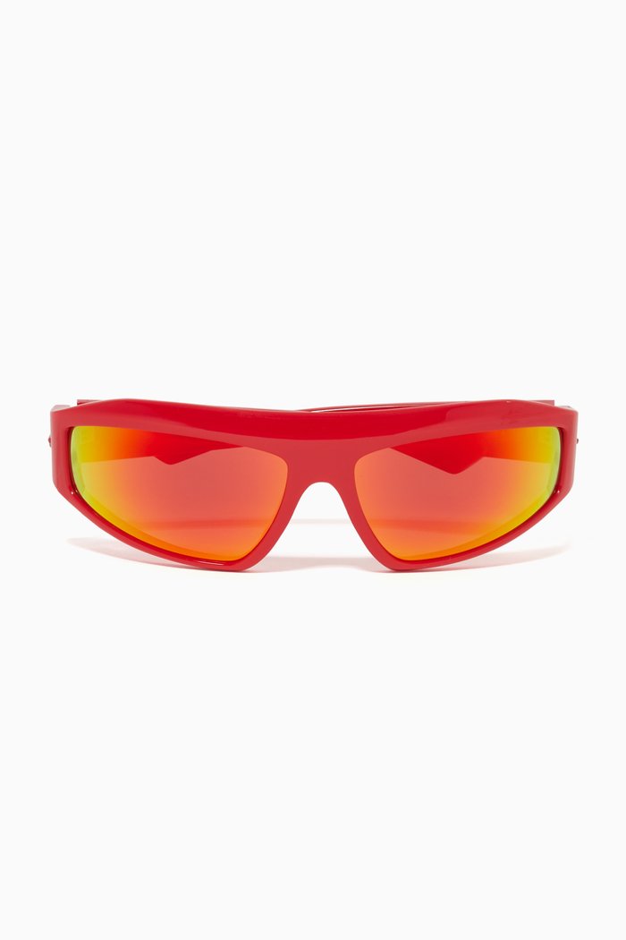 Wraparound Sunglasses, Red