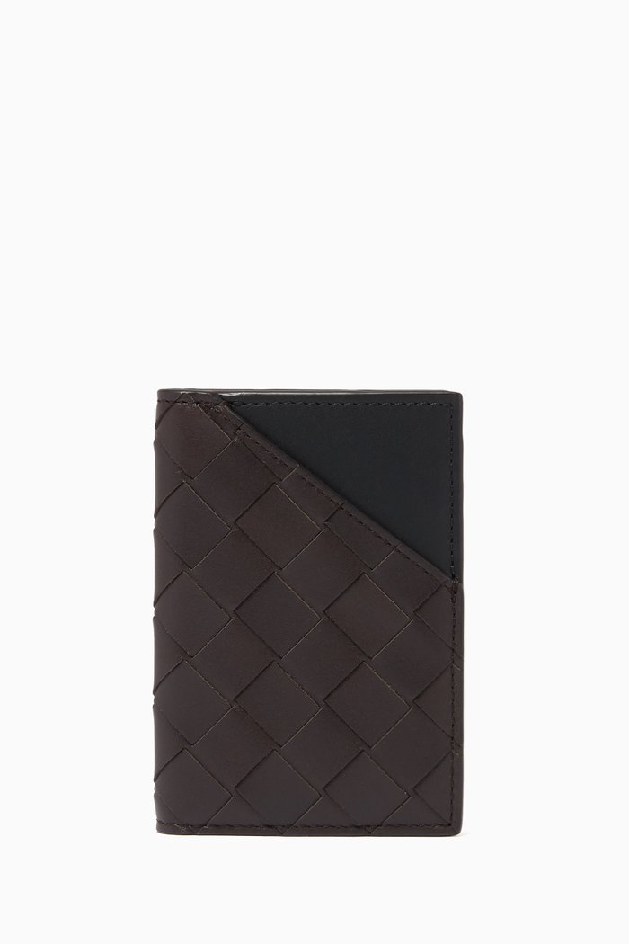 

Bi-fold Card Case in Calfskin, Brown