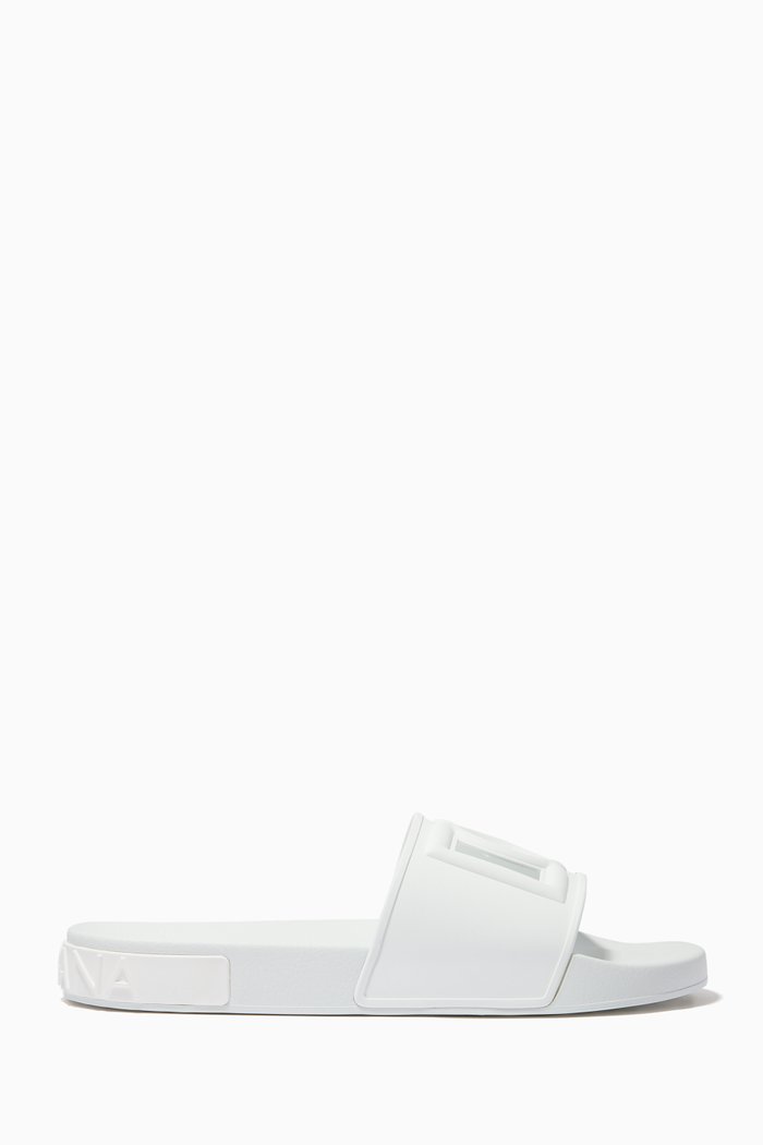 

Sliders with DG Millenials Logo in Rubber, White