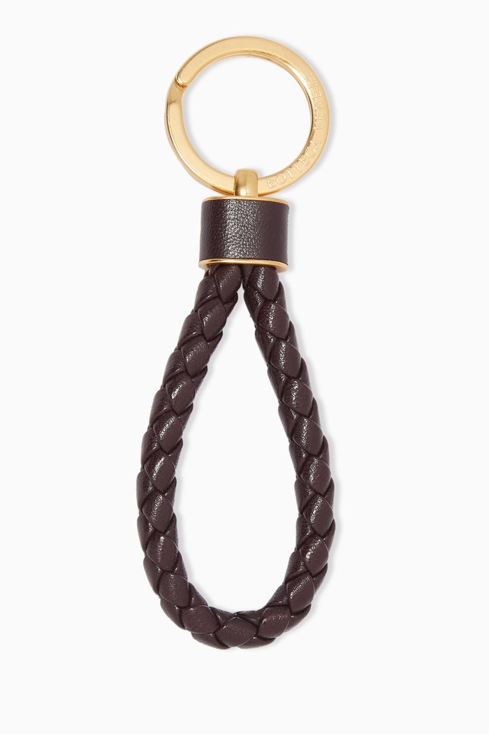 

Key Ring in Intrecciato Nappa, Purple