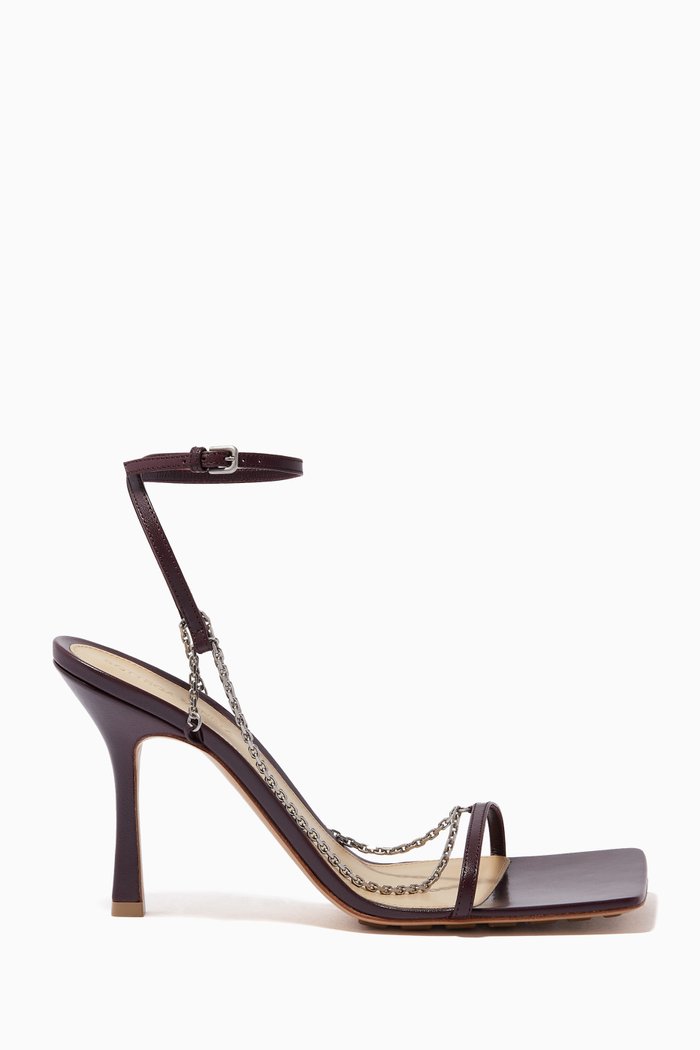 

Stretch Chain Sandals in Nappa, Purple