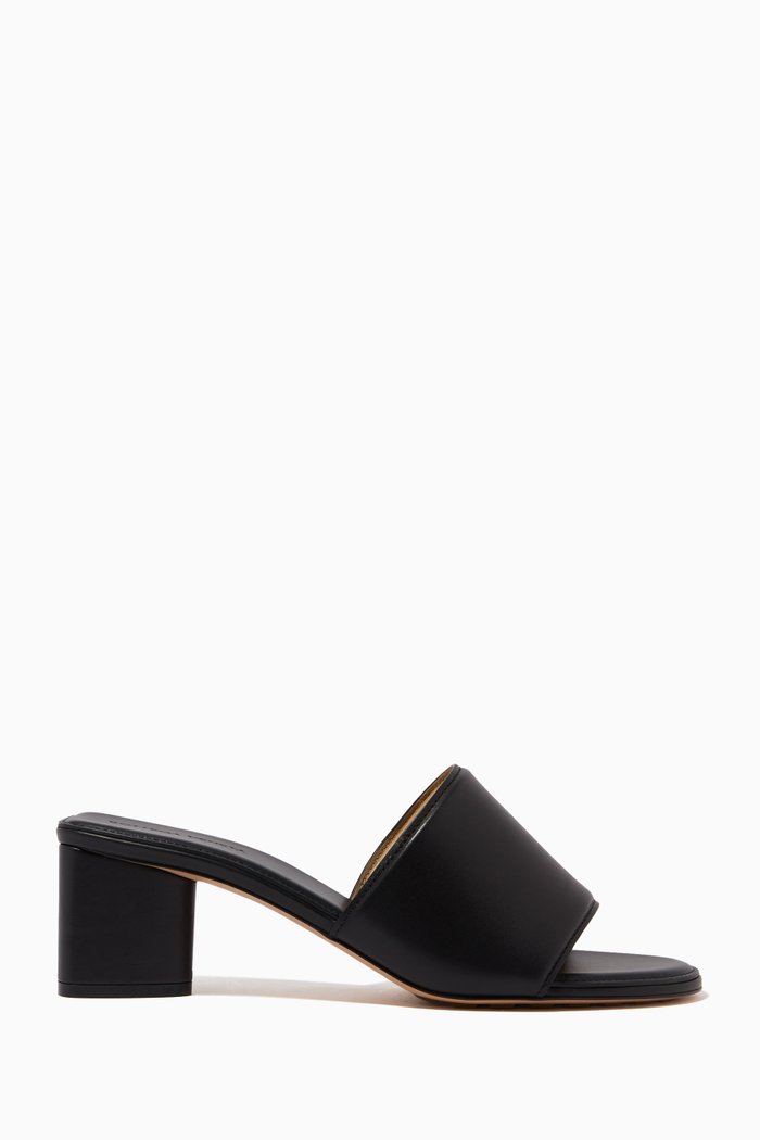 

The Band Mule Sandals in Calfskin, Black