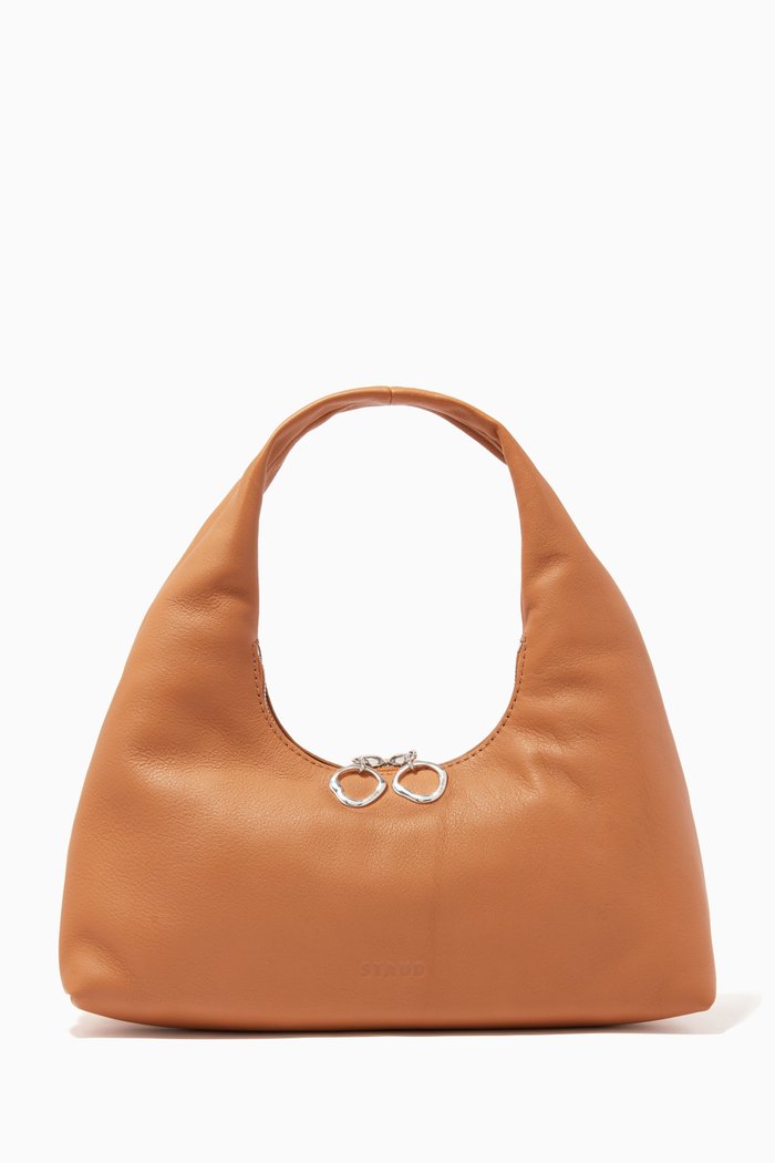 

Mini Enzo Shoulder Bag in Leather, Brown