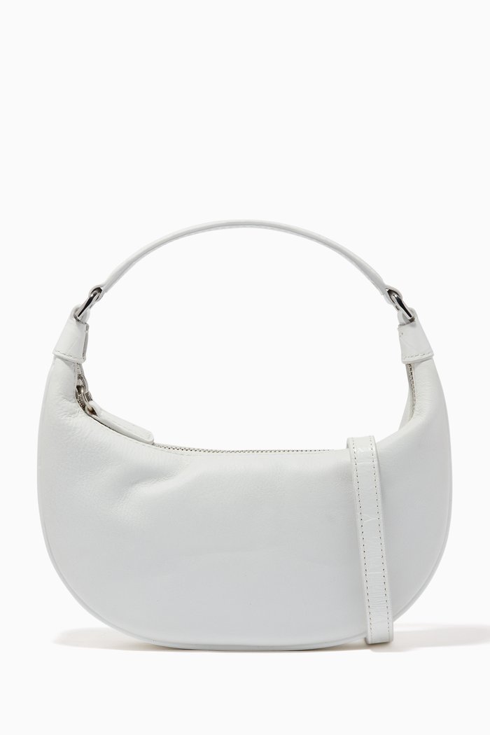 

Mini Sasha Shoulder Bag in Leather, White