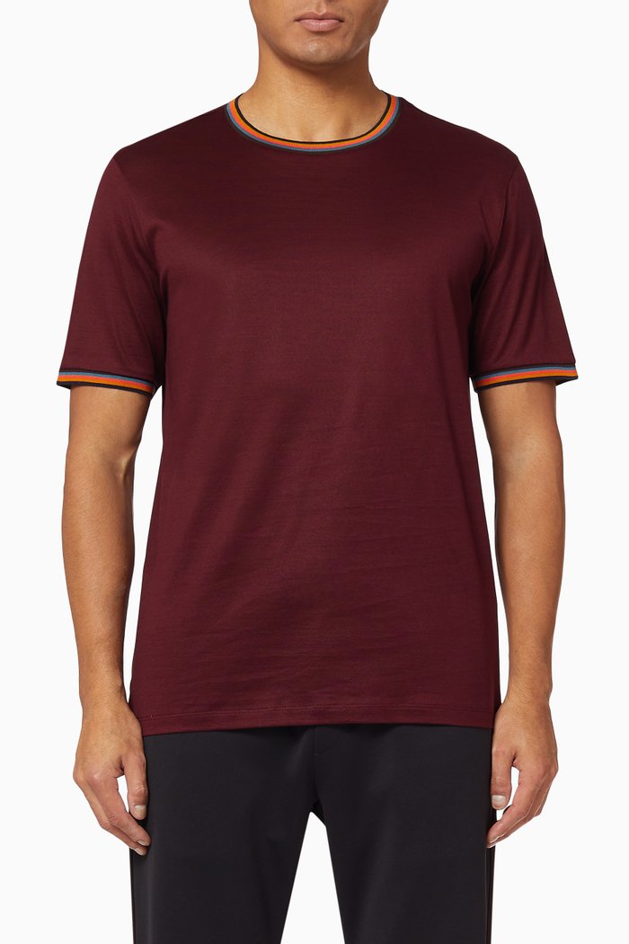 

Artist Stripe Cotton T-Shirt, Red