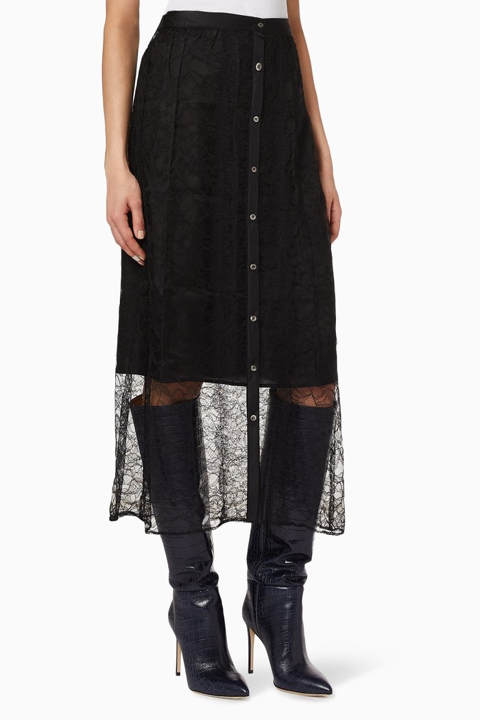 

Leavers Lace Skirt, Black