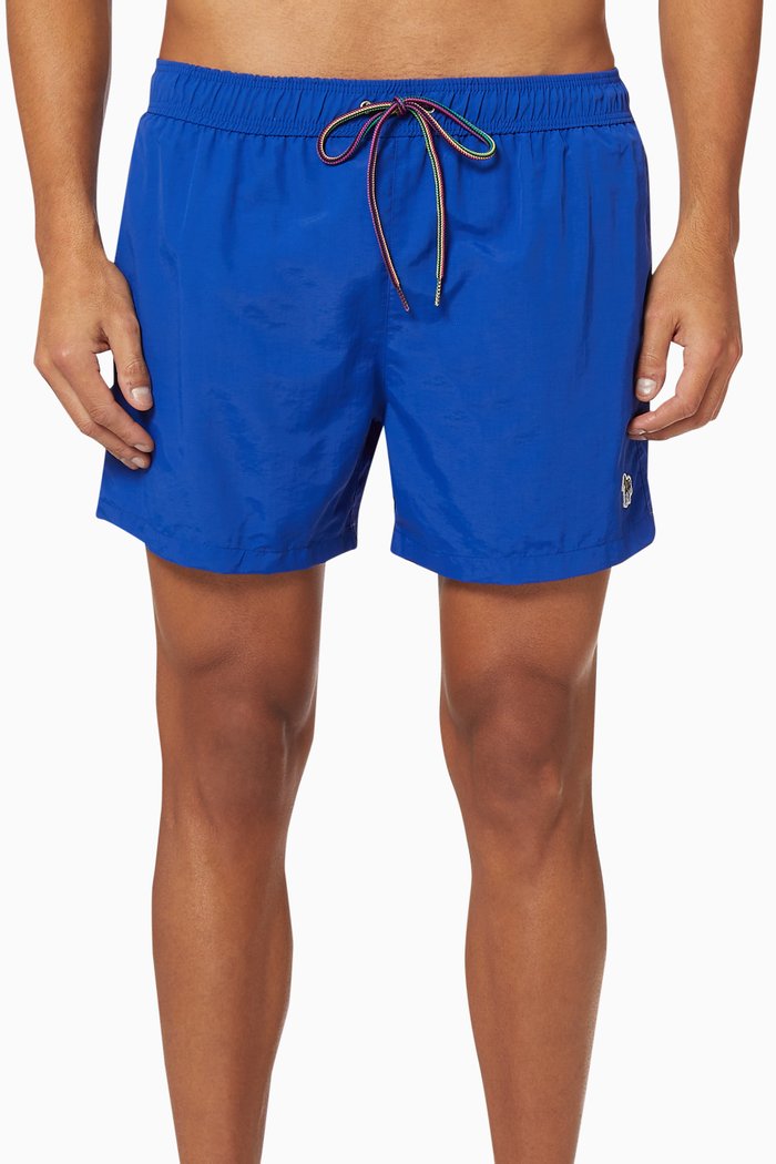 

Zebra Logo Swim Shorts, Blue