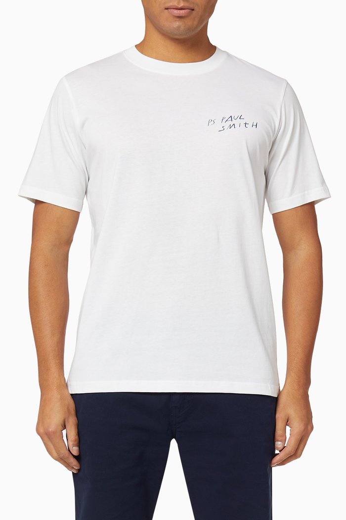 

Scrapbook Print Organic T-Shirt, White