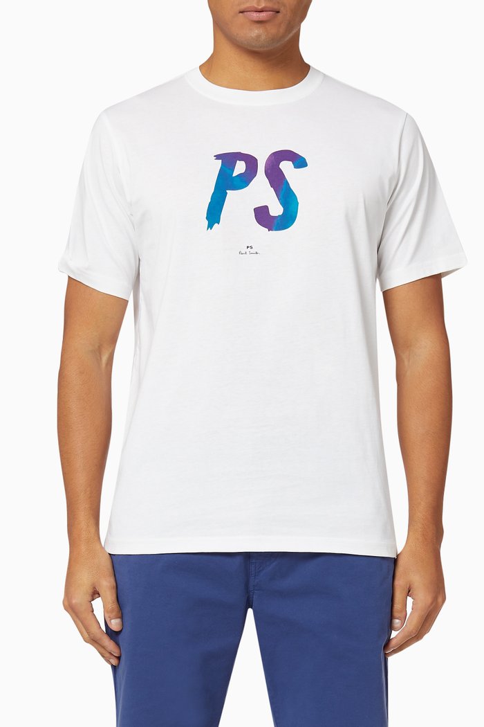 

Logo Print Organic Cotton T-Shirt, White