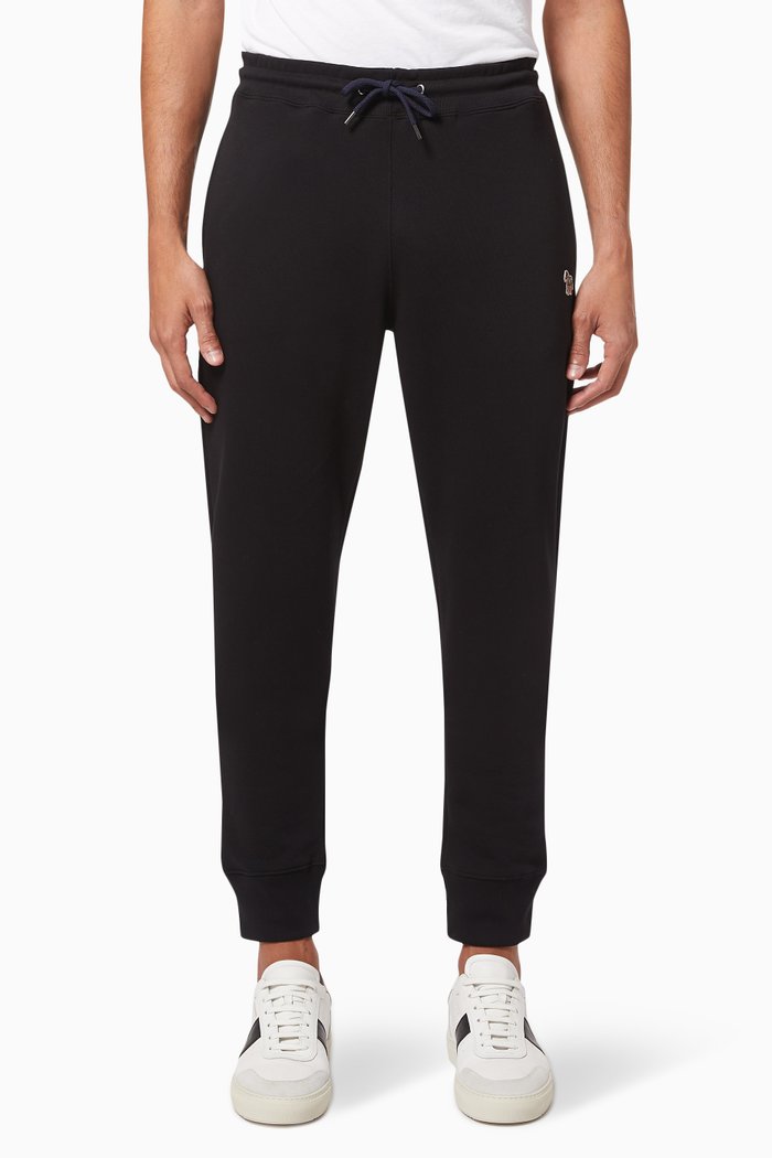 

Zebra Logo Sweatpants in Cotton, Black