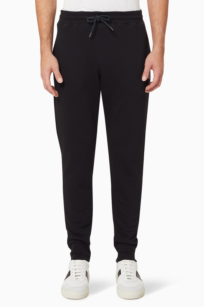 

Zebra Logo Slim-Fit Organic Cotton Sweatpants, Black