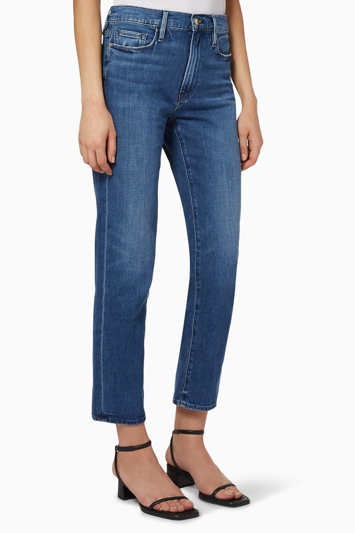

Le Nouveau Crop Denim Jeans, Blue