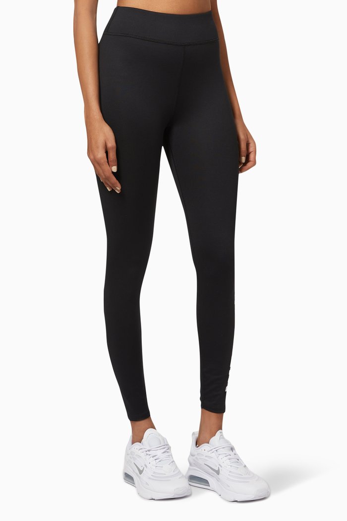 

Logo Gym Leggings in Technical Stretch Blend, Black