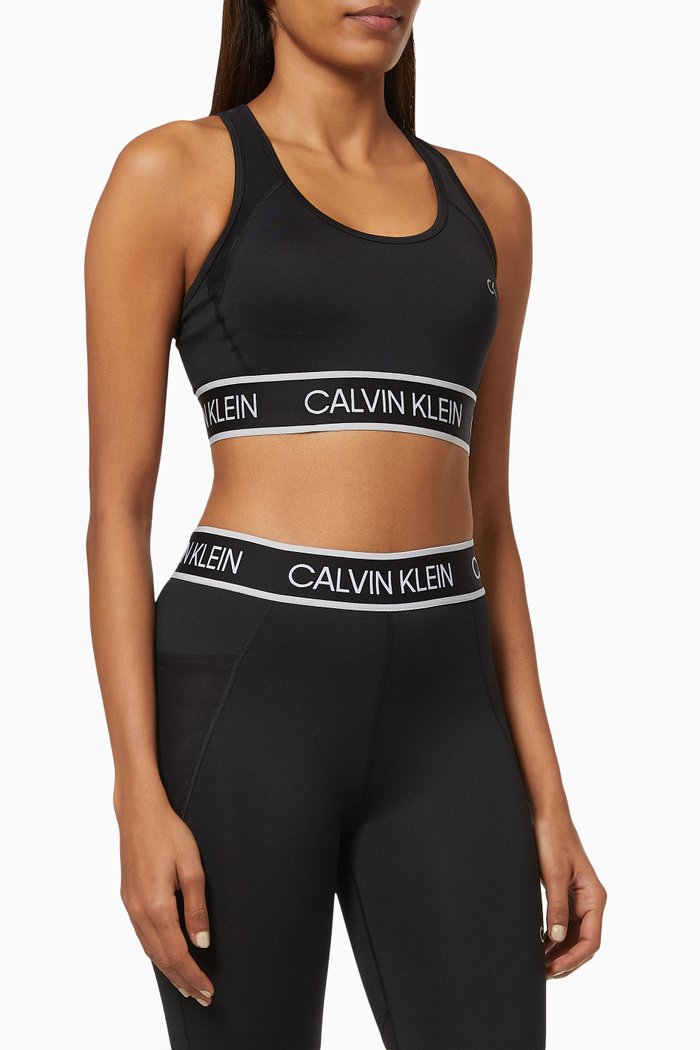 

CK Tape Medium Impact Sports Bra, Black
