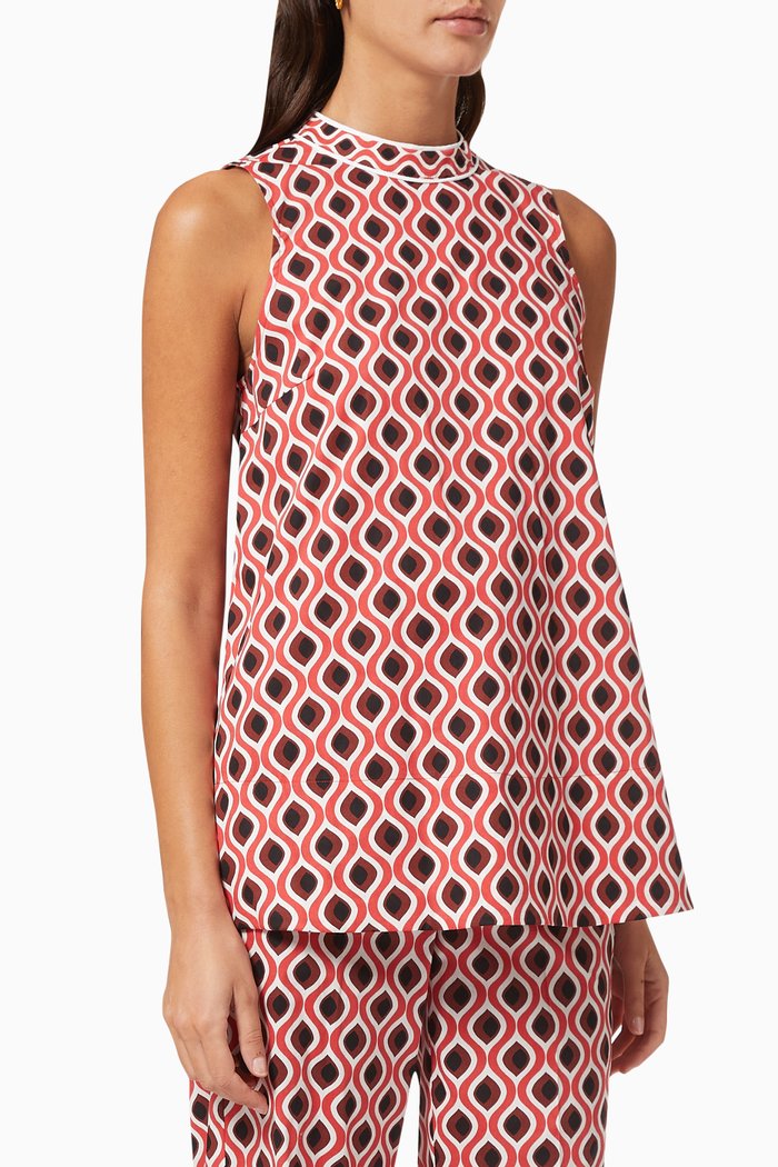 

Fuoco Top in Stretch Poplin, Orange