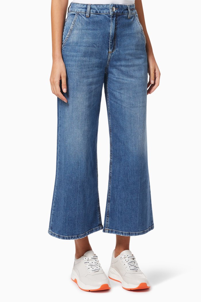 

Cropped Jeans in Denim, Blue