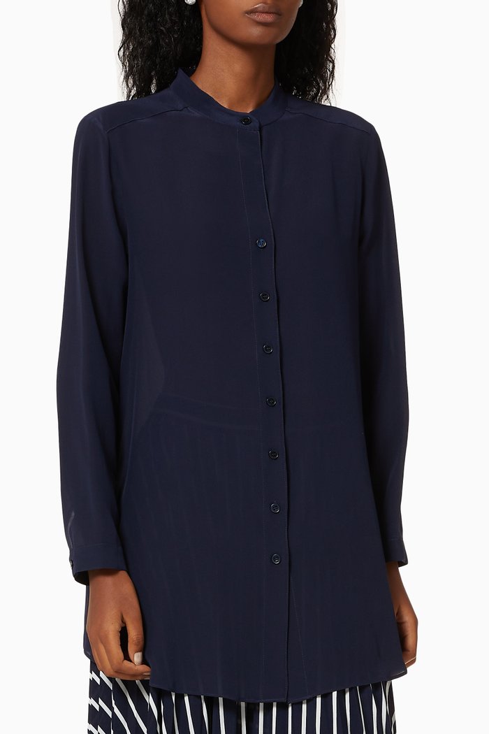 

Ragazza Shirt in Silk, Blue