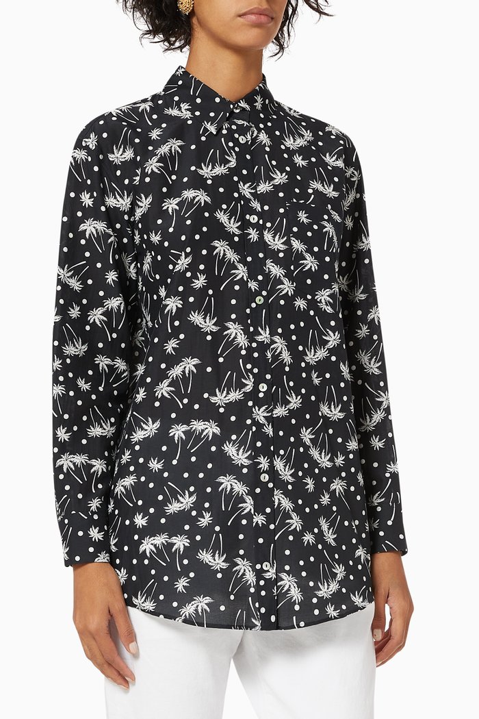

Valuta Floral Shirt, Black