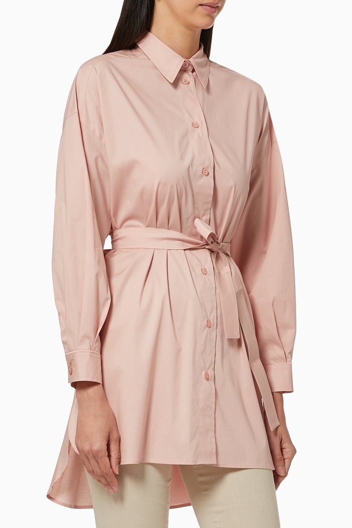 

Cecco Belted Shirt in Cotton, Pink