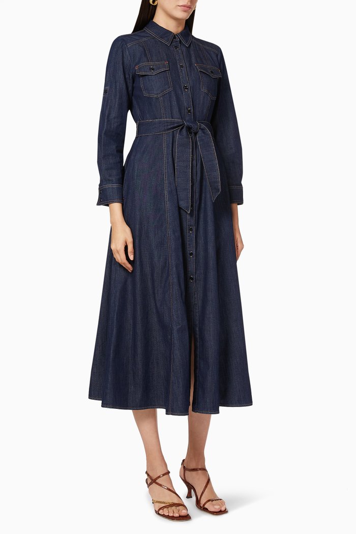 

Spora Denim Midi Dress, Blue