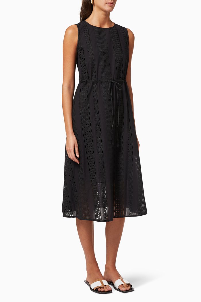 

Neptune St. Gallen Dress in Cotton Muslin, Black
