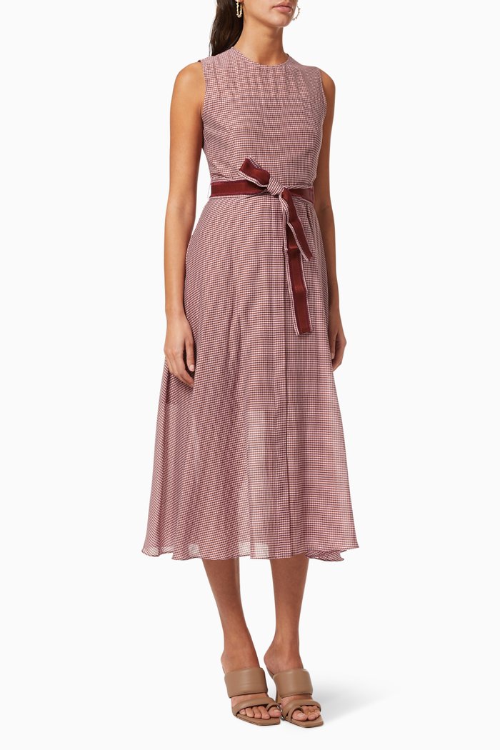 

Tris Gingham Dress in Muslin, Pink
