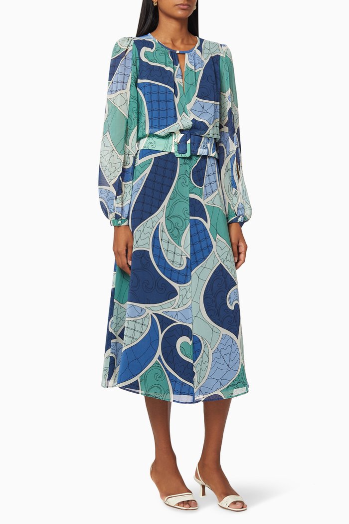 

Caprera Chiffon Dress, Blue