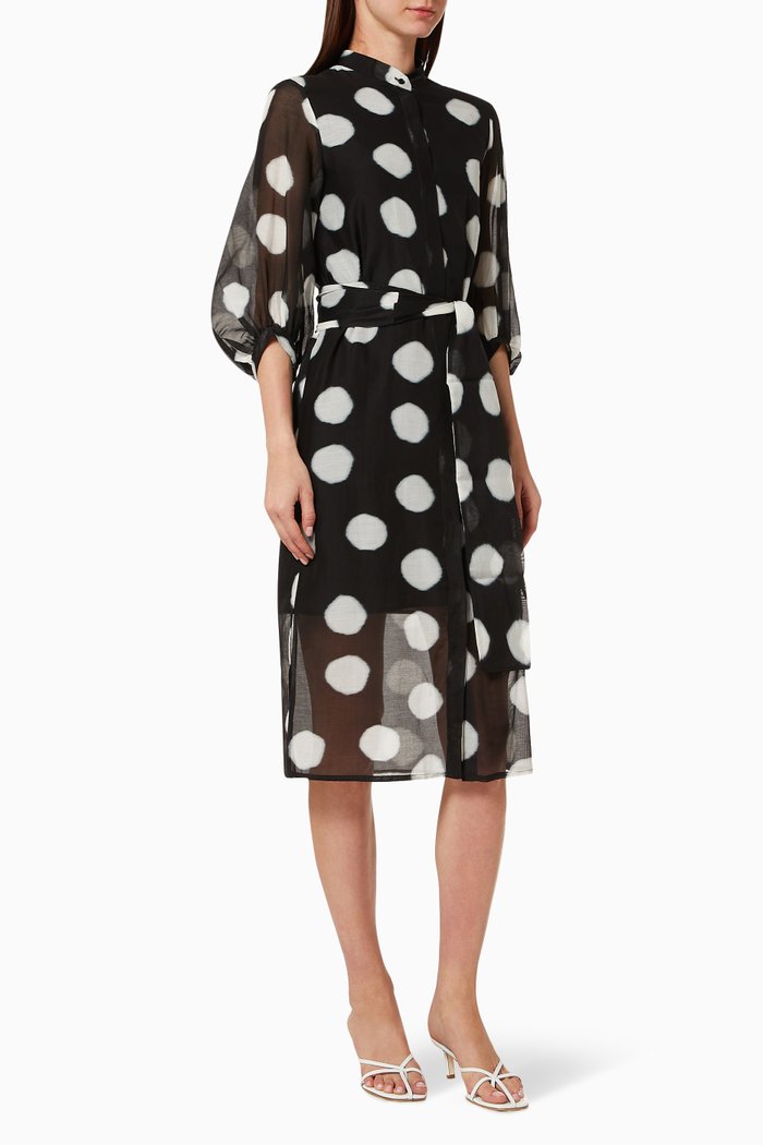 

Paglia Shirt Dress in Muslin, Black