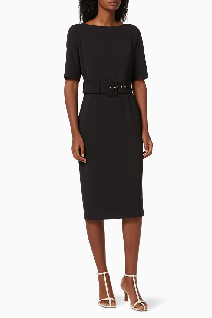 

Capanna Belted Dress, Black