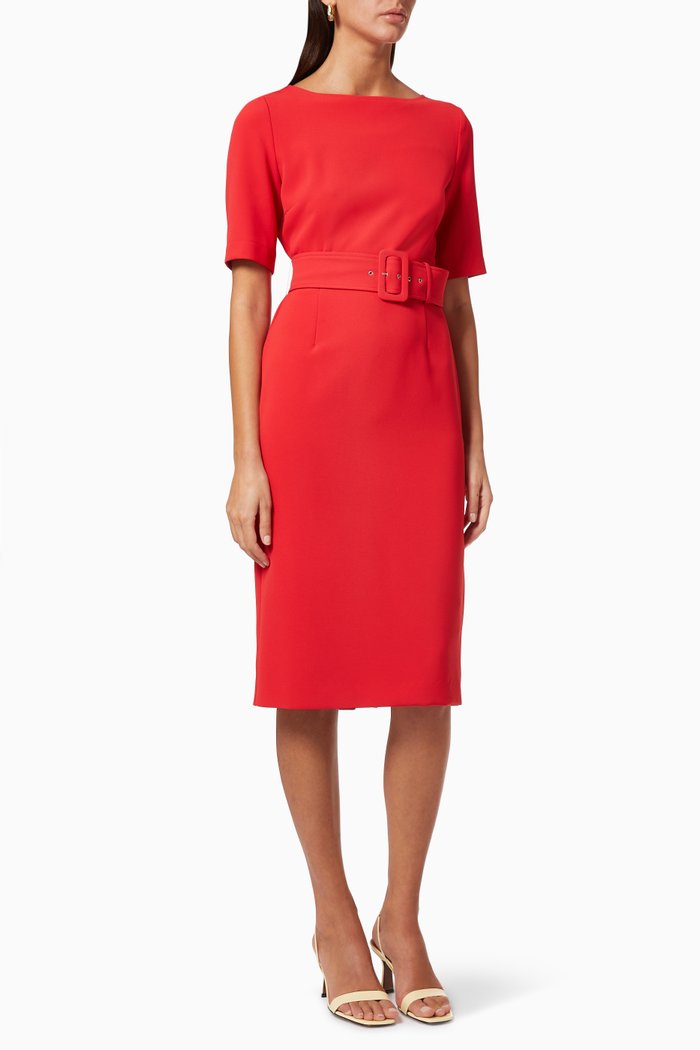 

Capanna Belted Dress, Red