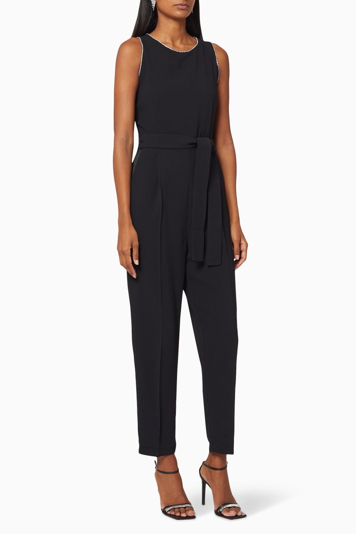 

Bligny Crepe Jumpsuit, Black