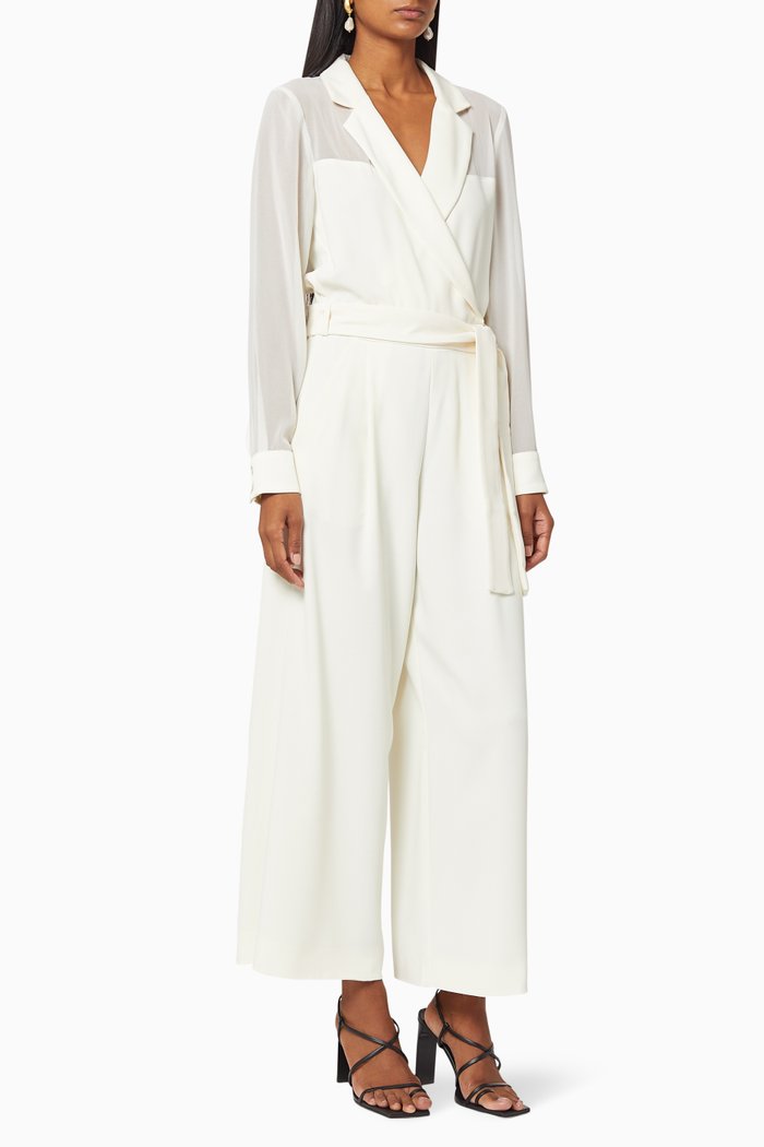 

Landa Crepe Jumpsuit, White