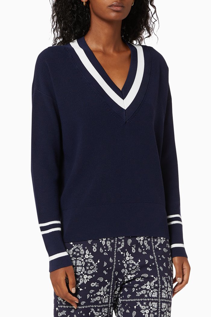 

Niger Sweater in Fisherman’s-knit, Blue