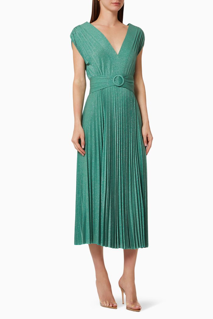 

Arnica Dress in Lurex Jersey, Green