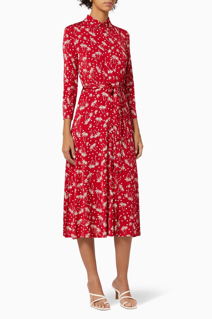 

Nuraghe Shirt Dress in Jersey, Red