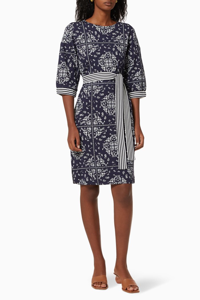 

Sagra Dress in Wool Jersey, Blue