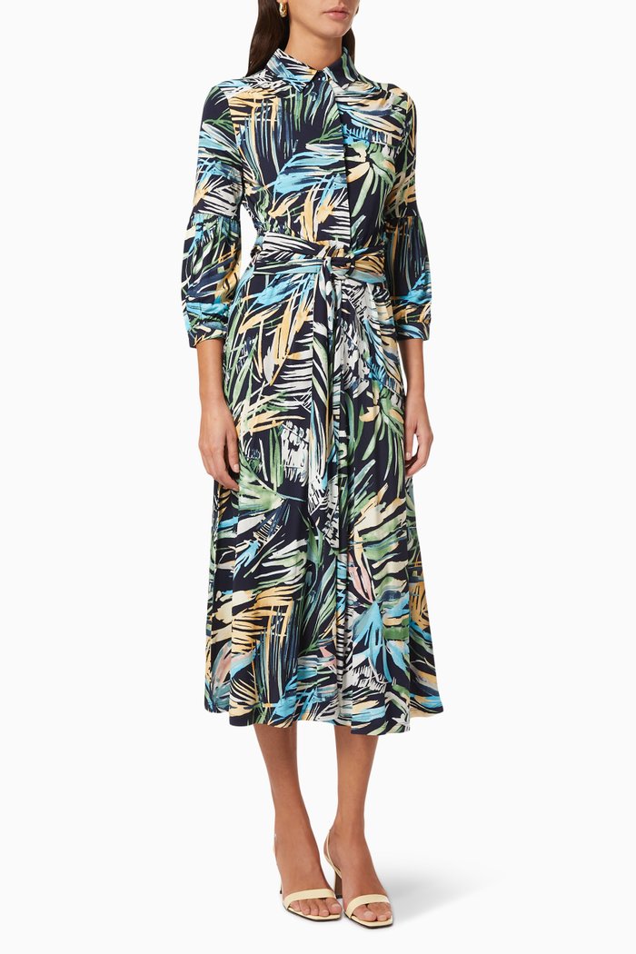 

Doria Shirt Dress in Jersey, Blue