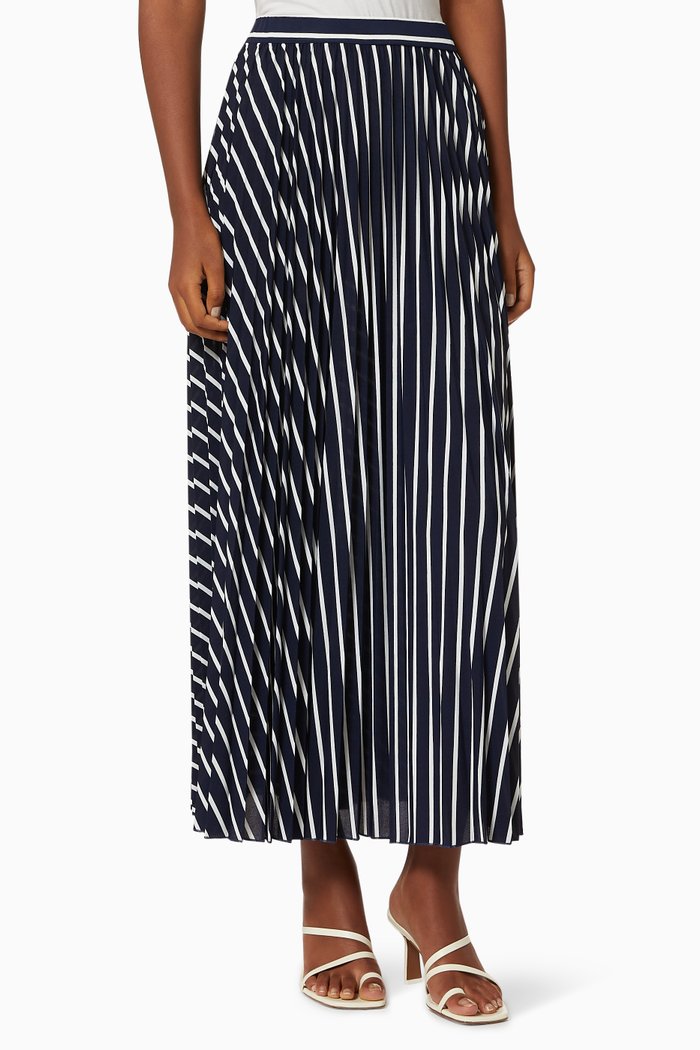

Tolmin Midi Skirt in Pleated Jersey, Blue