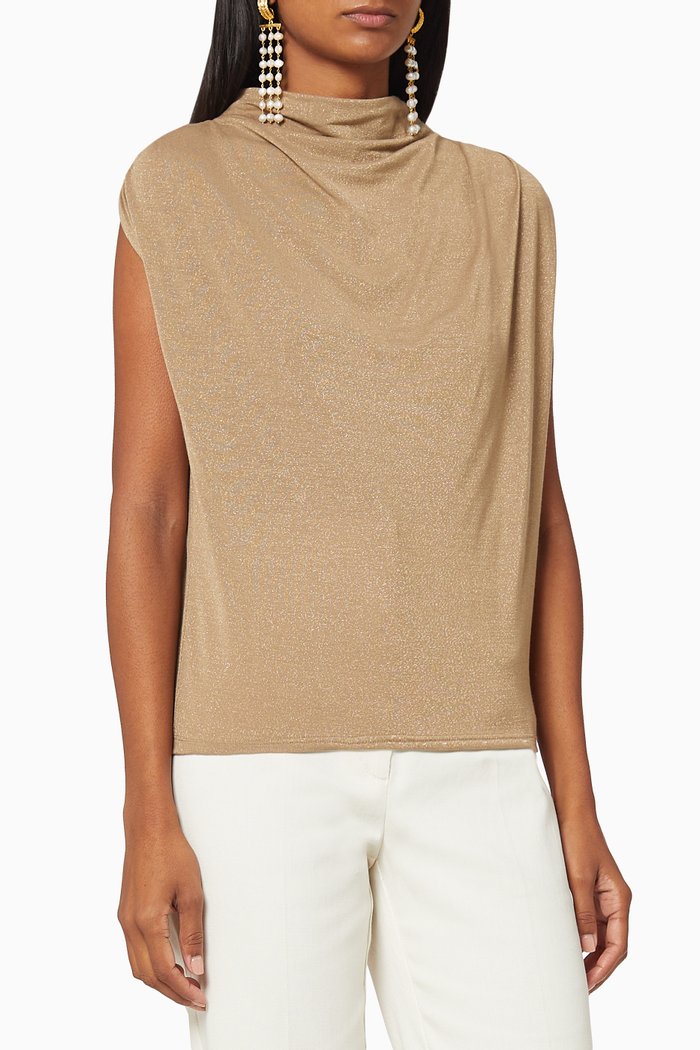 

Bombay Lurex Jersey Top, Neutral